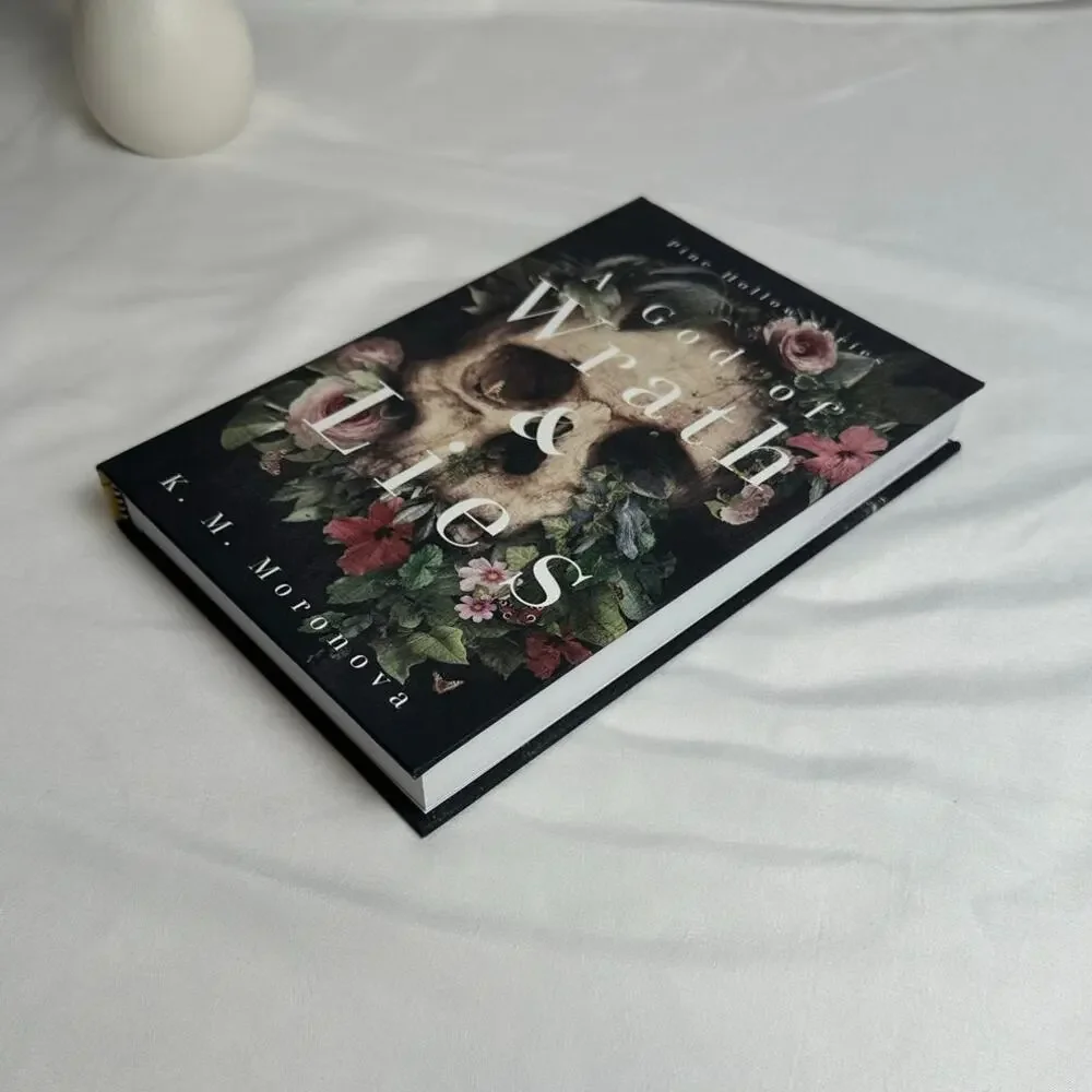 A God of Wrath & Lies K.M. Moronova OOP Hardcover Pine Hollow #1 Romantasy